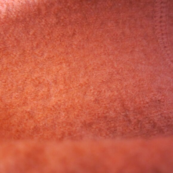 Talbots Women M Terracotta Orange LS Boiled Wool Short Cardigan Sweater Jacket - Picture 5 of 7